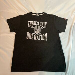 VTG Y2K embroidered homage, Raiders, gray NFL, retro graphic T-shirt, XL